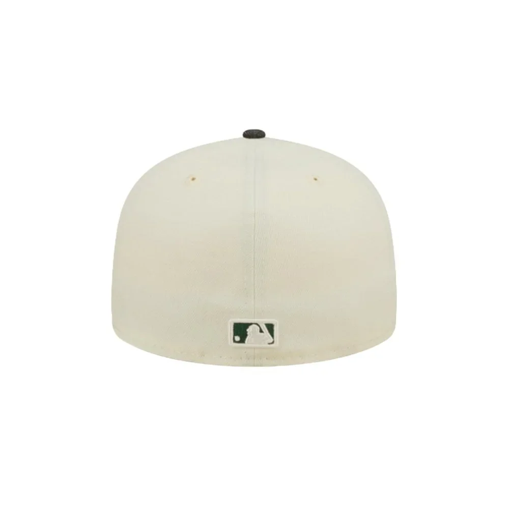 New Era Oakland Athletics Black Denim 59FIFTY Fitted Hat Chrome White - Picture 6 of 7